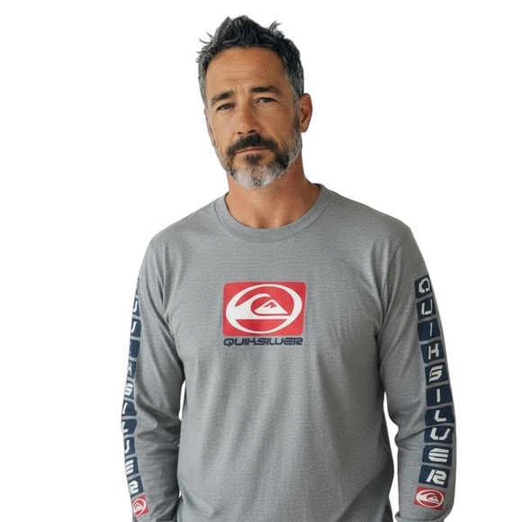 Quiksilver 1990’s Vintage Surf Gray Long Sleeve Tee - Picture 10 of 10